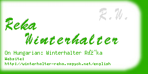 reka winterhalter business card